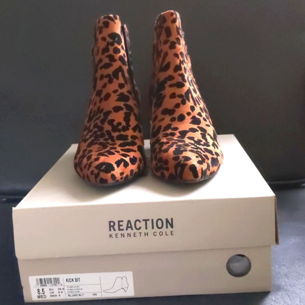 Suede Leopard Boots